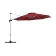 325 cm Outdoor Patio Umbrella with 360 Rotation-Red