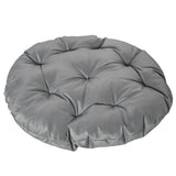 Outsunny 360 Swivel Rattan Papasan Moon Bowl Chair Round Lounge Garden Wicker Basket Seat with Padded Cushion Oversized for Outdoor Indoor, Grey