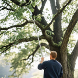 Outsunny Manual Pole Saw, 1.8-2.9 m Extendable Tree Pruner, Tree Lopper Long Reach Telescopic with Extendable Handle & 40 cm Saw for Tree Trimming