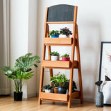 Wooden Sidewalk Menu Chalkboard Sign Display Shelves