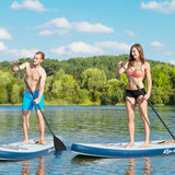 11 ft Inflatable Stand Up Paddle Board Surfboard with Aluminum Paddle Pump-11 ft