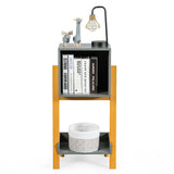 Nightstand End Table Side Table Freestanding Cabinet Utility Bookshelf