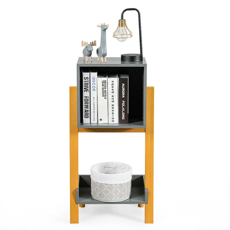 Nightstand End Table Side Table Freestanding Cabinet Utility Bookshelf