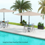 3.6 m Patio Outdoor Market Umbrella With Crank Handle-Beige