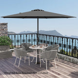 3.6 m Patio Outdoor Market Umbrella With Crank Handle-Grey