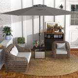 3.6 m Patio Outdoor Market Umbrella With Crank Handle-Grey