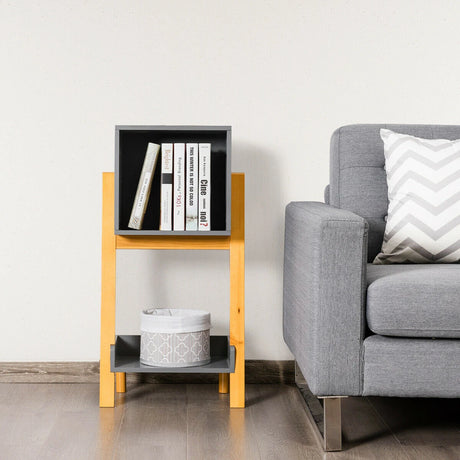 Nightstand End Table Side Table Freestanding Cabinet Utility Bookshelf