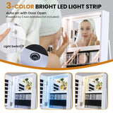 161CM (H) Jewelry Armoire with 360 Swivel Full Length Mirror & LED lights