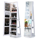 161CM (H) Jewelry Armoire with 360 Swivel Full Length Mirror & LED lights