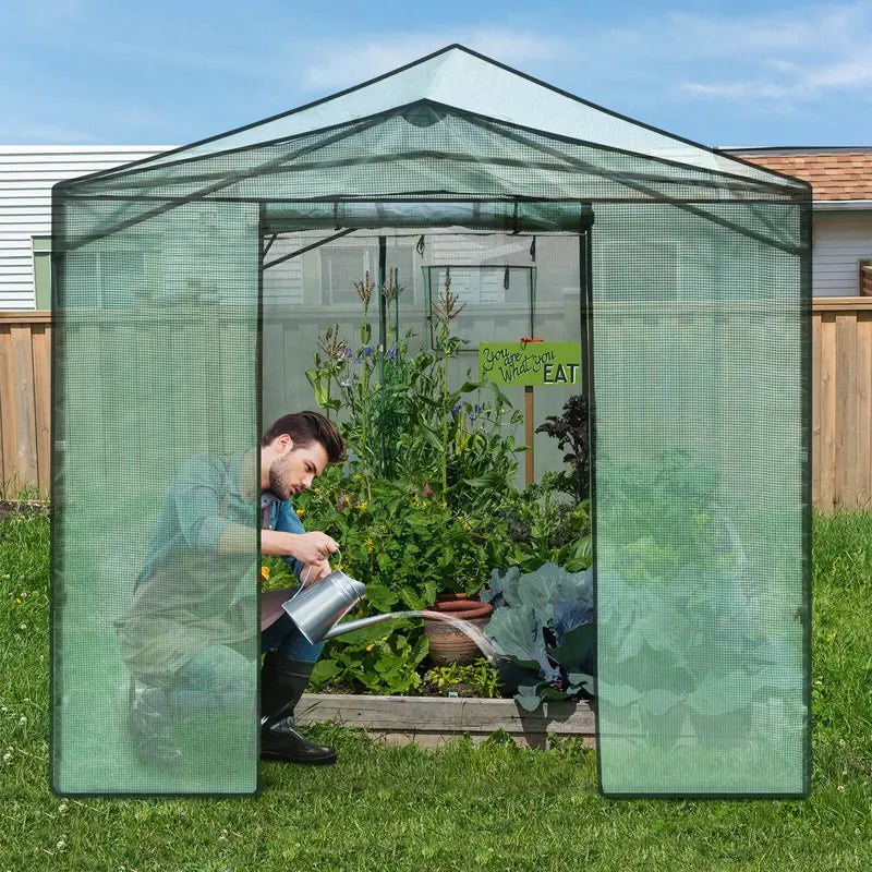 9 x 12 Feet Portable Folding Pop-up Greenhouse with Windows
