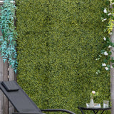 Outsunny 12PCS Artificial Boxwood Wall Panels 50cm x 50cm Grass Privacy Fence Screen Faux Hedge Greenery Backdrop Encrypted Milan Grass for Home Garden Backyard Balcony