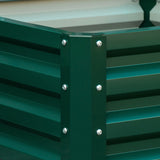 Outsunny Set of Two 60 x 60cm Steel Planter Boxes - Green