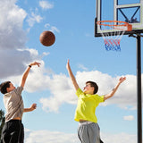 15 Inch Basketball Rim Goal Replacement with All Weather Net and Mounting Hardware-Orange