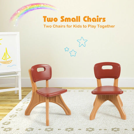 3 Sets of Table and Chairs 4 with Detachable Storage Boxes Design for Kids Coffee