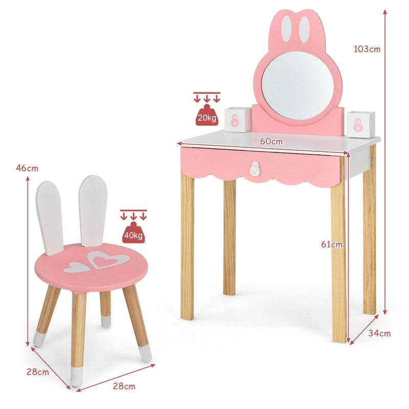 Makeup Vanity Dressing Table Set for Children