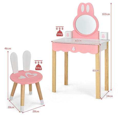 Makeup Vanity Dressing Table Set for Children