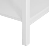 HOMCOM White Bedside Table, Wooden Side Table, Nightstand, Bedside Cabinet with Drawer and Storage Shelf for Bedroom and Living Room, Set of 2