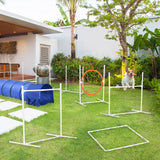 PawHut Six-Piece Dog Agility Equipment Set, with Carry Bag - Multicoloured