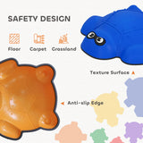 AIYAPLAY 9-Piece Balance Stepping Stones with Non-Slip Edge, Indoor Outdoor Obstacle Course for Ages 3-8 Years, Multicoloured