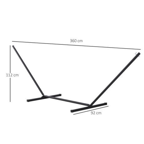 Outsunny 3.6m Extra-long Universal Hammock Stand Metal Frame Garden Camping Picnic Outdoor Patio Replacement  Stand Only