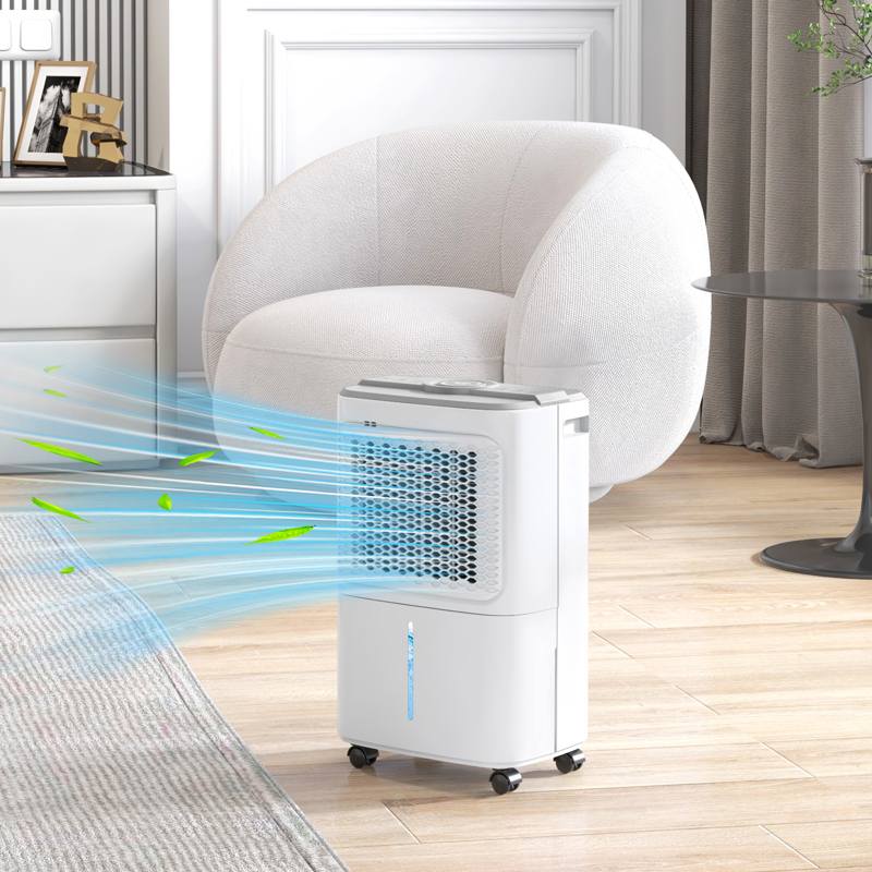 HOMCOM 12L Dehumidifier, with Touch Panel LED Screen - White