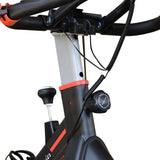 HOMCOM Exercise Bike, Indoor Cycling, with LCD Display, Heart Rate, Sensor - Black