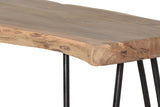 Giner and Colomer - Console With Acacia Wood Top & Metal Legs