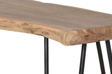 Giner and Colomer - Console With Acacia Wood Top & Metal Legs