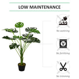 HOMCOM Decorative Artificial Monstera Plants in Pot Fake Plants for Home Indoor Decor, 85cm