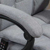 Vinsetto Office Chair, 6 Point Massage Desk Chair, Computer Chair with Footrest & Head Pillow, 360° Swivel Recliner Chair for Home Office, Grey