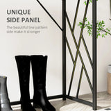HOMCOM Console Table, Industrial Sofa Table with Metal Frame for Living Room, Hallway, 120 cm, Grey