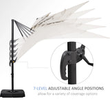 Outsunny Steel Frame Outdoor Roma Cantilever Umbrella