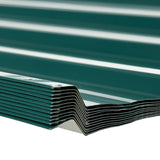 Outsunny Set of 12 Corrugated Steel Roof Sheet Panels - Green