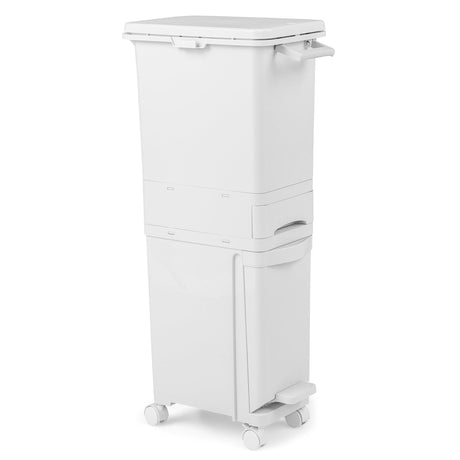 3 in 1 Multifunctional Trash can with Tilting Bottom Container Kitchen Waste Bin