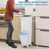 3 in 1 Multifunctional Trash can with Tilting Bottom Container Kitchen Waste Bin