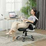 Vinsetto Linen-Look Office Chair, with Adjustable Height and Tension - Black