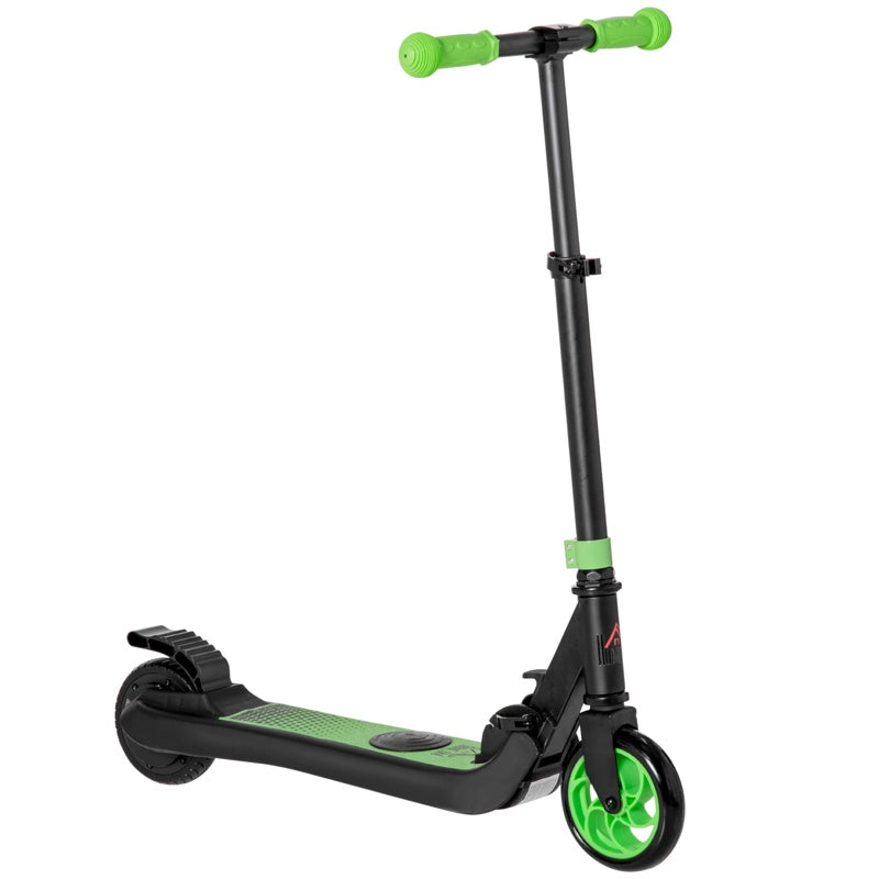 HOMCOM Folding Electric Scooter with Brake, for Ages 6+ Years, 8km/h Maximum Speed, Green