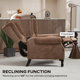 HOMCOM 150 Reclining Vintage Armchair, with footrest - Brown