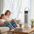 HOMCOM Tower Fan for Bedroom, 16 Inch Mist Desktop Fan with DC Motor, 3 Speeds, 90 Oscillation, 10H Timer, for Home Office