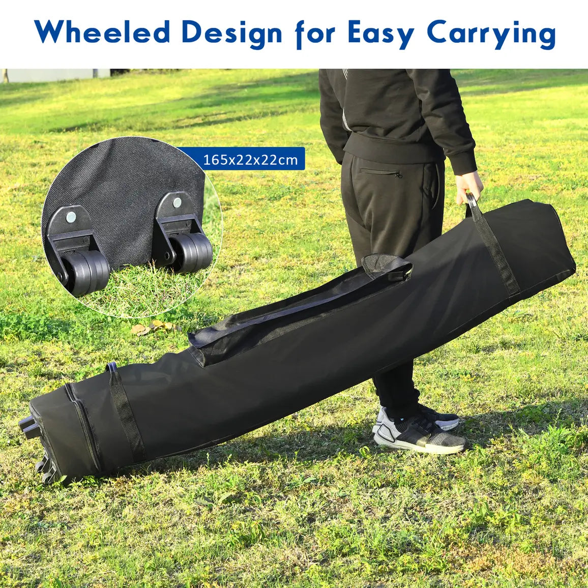 10' x 10' Portable Pop Up Canopy Event Party Tent Adjustable with Roller Bag-Blue