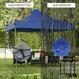 10' x 10' Portable Pop Up Canopy Event Party Tent Adjustable with Roller Bag-Blue