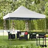 10' x 10' Portable Pop Up Canopy Event Party Tent Adjustable with Roller Bag-White