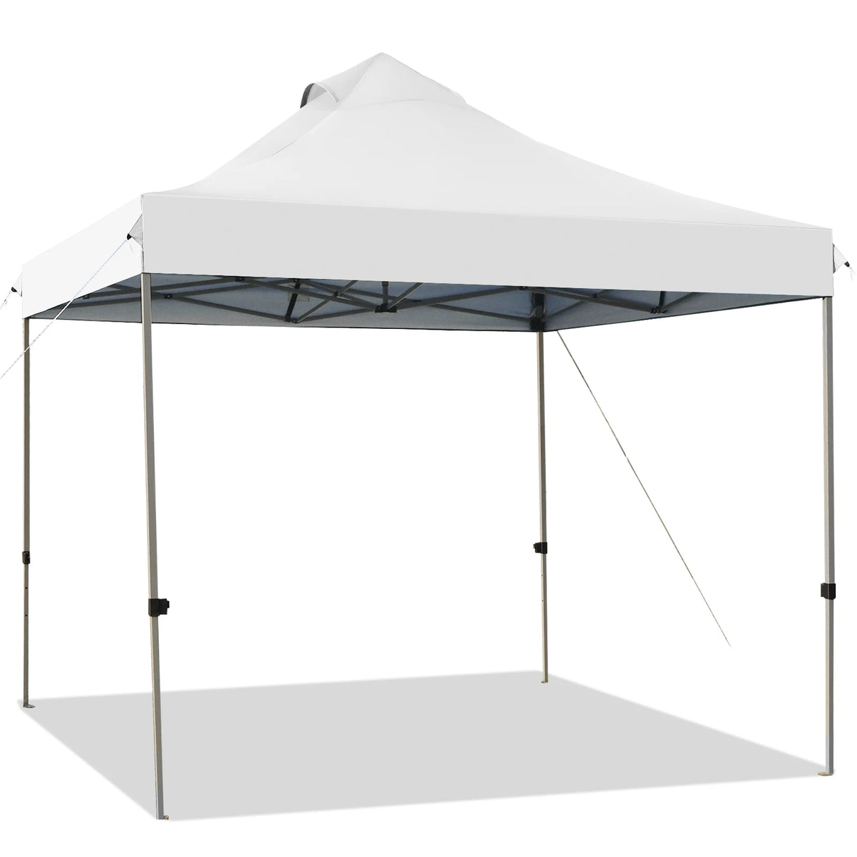 10' x 10' Portable Pop Up Canopy Event Party Tent Adjustable with Roller Bag-White