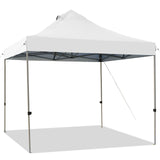 10' x 10' Portable Pop Up Canopy Event Party Tent Adjustable with Roller Bag-White