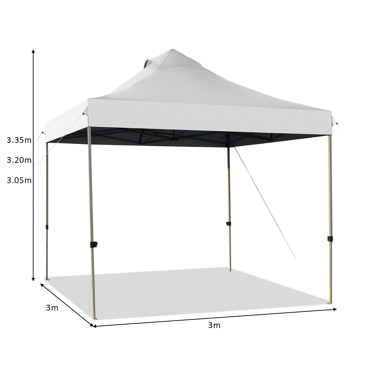 10' x 10' Portable Pop Up Canopy Event Party Tent Adjustable with Roller Bag-White