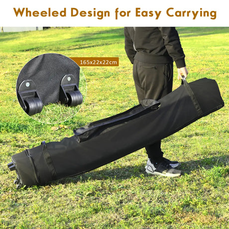 10' x 10' Portable Pop Up Canopy Event Party Tent Adjustable with Roller Bag-White
