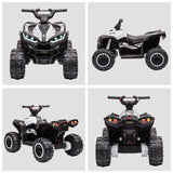 HOMCOM 12V Ride-On Quad Bike w/ Music, Horn, for Ages 3-5 Years - White
