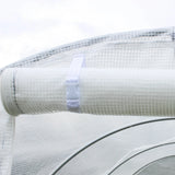 Outsunny 3 x 2 x 2m Polytunnel Greenhouse Replacement Cover ONLY Winter Garden Plant PE Cover for Tunnel Walk-in Greenhouse with Roll-up Windows Door Outdoor, White