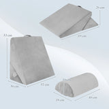 3 Piece Bed Wedge Pillow Set with Air Memory Foam