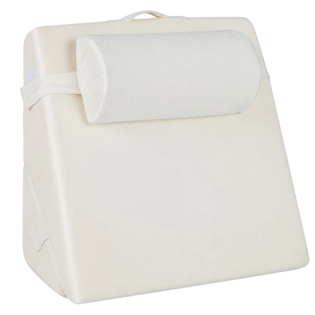 3 Pieces Bed Wedge Pillow Set with Air Memory Foam-Off-white